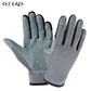OZERO Gardening Work Gloves Women Deerskin Leather Touch Screen Garden Outdoor Sports Cycling Driving Breathable Fitness Gloves